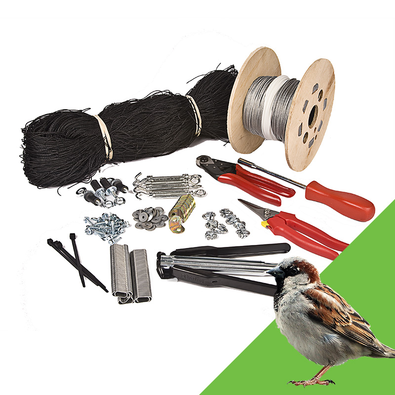 19mm Sparrow Netting Kit Complete For Cladding  5m x 5m